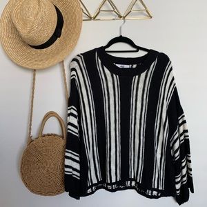 Black and white sweater